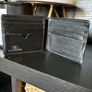 Valentino Black Leather Wallet